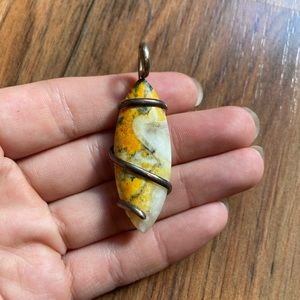 Bumblebee Jasper Crystal Necklace Pendant
